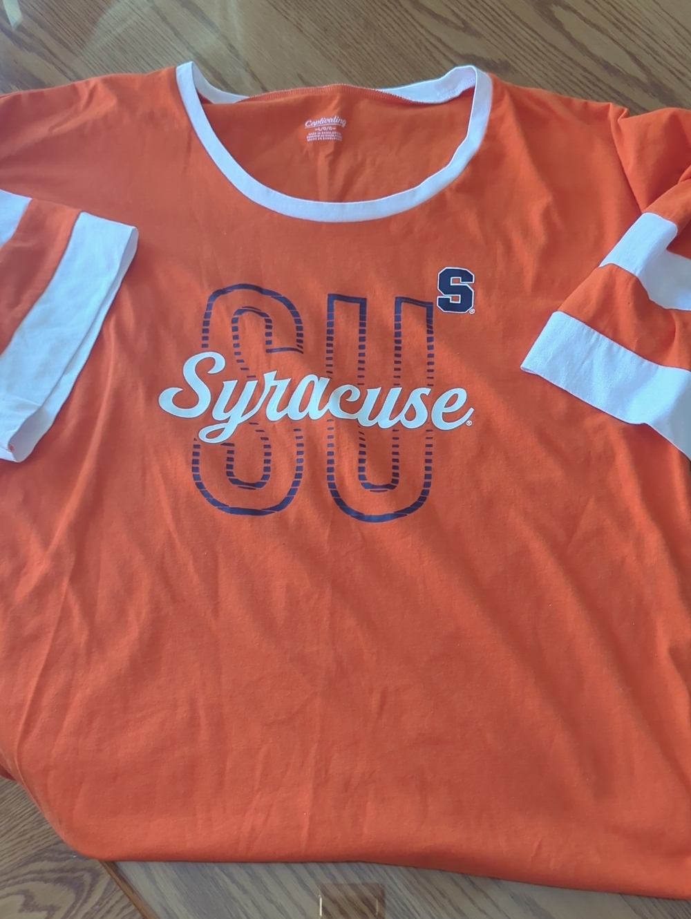 Syracuse Orange Tee with White Trim
